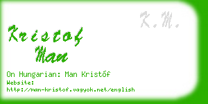 kristof man business card